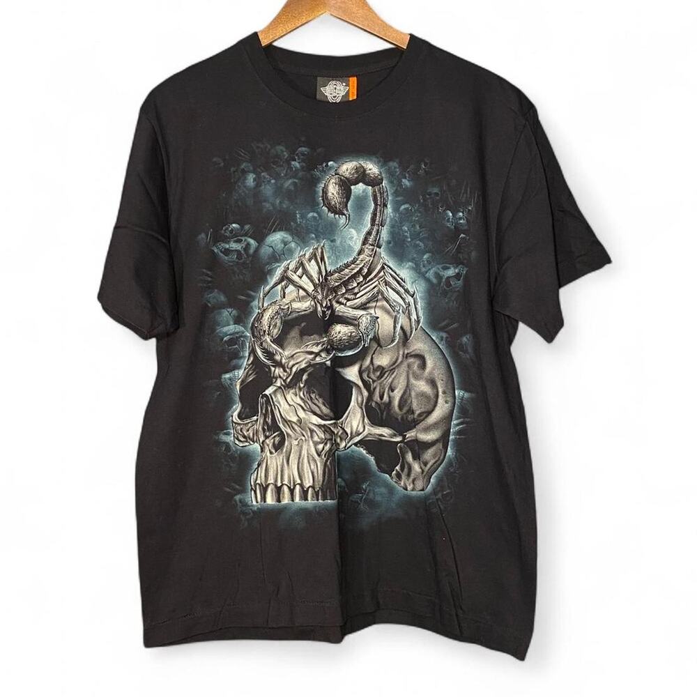 Vintage rock eagle scorpion skull tee